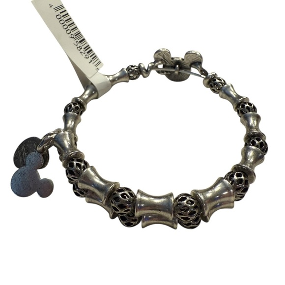 Disney Parks X Alex and Ani bracelet Silver  Mickey Filigree Wrap RS NEW RETIRED - Picture 6 of 16